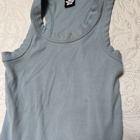 Pixie Lane Ribbed Tank Top Size 9/10 - Picture 6 of 6